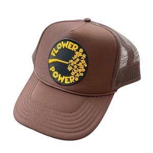 Otto Flower Power Patch Trucker Hat OSFM Unisex